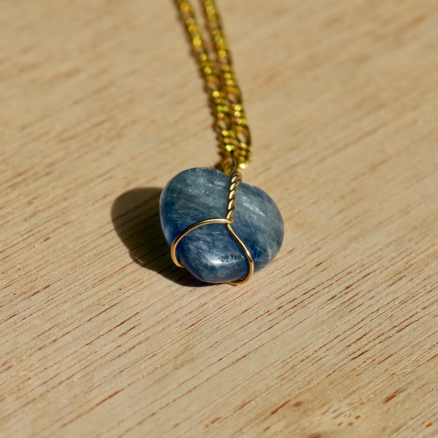 Kyanite Heart Pendant | 14k Gold-Fill