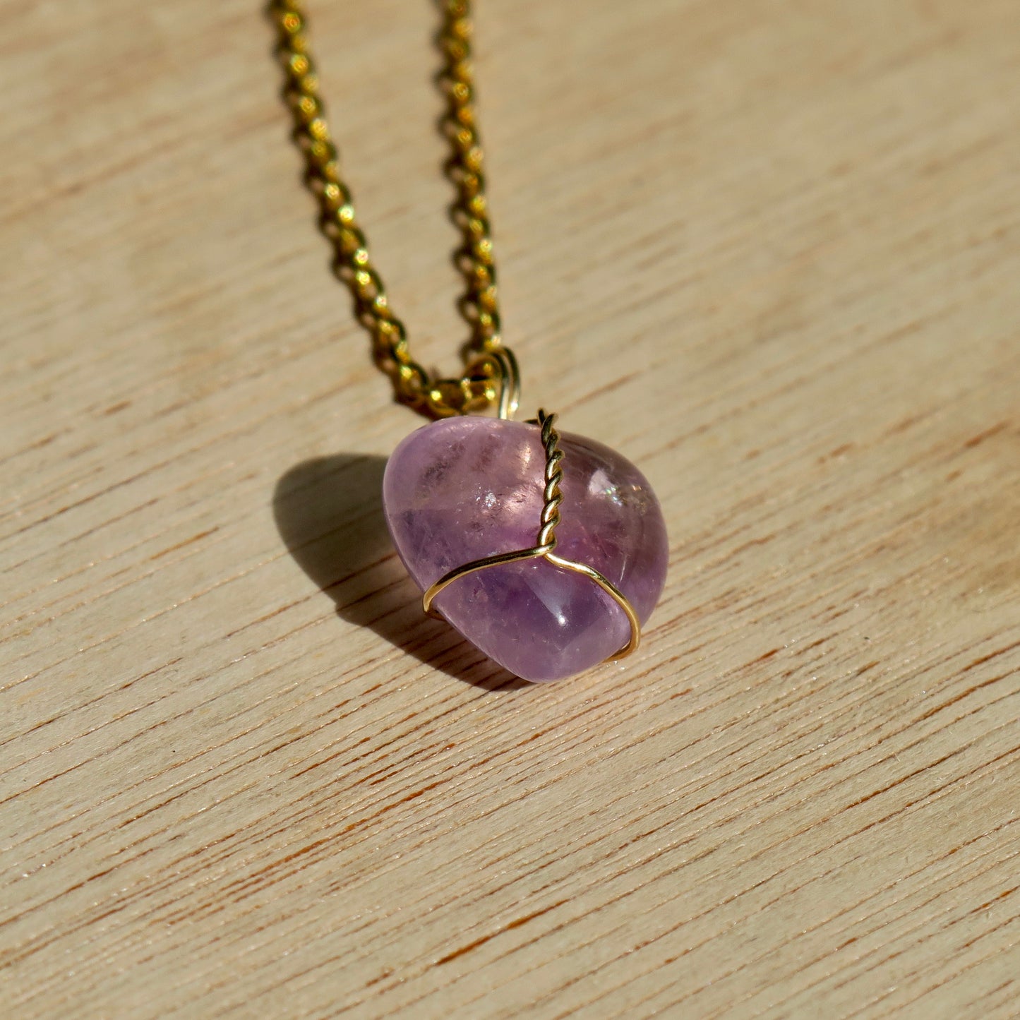 Amethyst Heart Pendant | 14k Gold-Fill