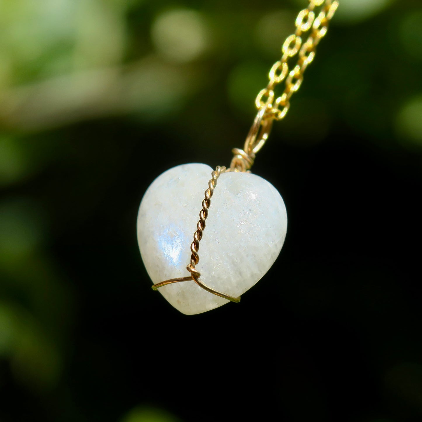 Moonstone Heart Pendant | 14k Gold-Fill