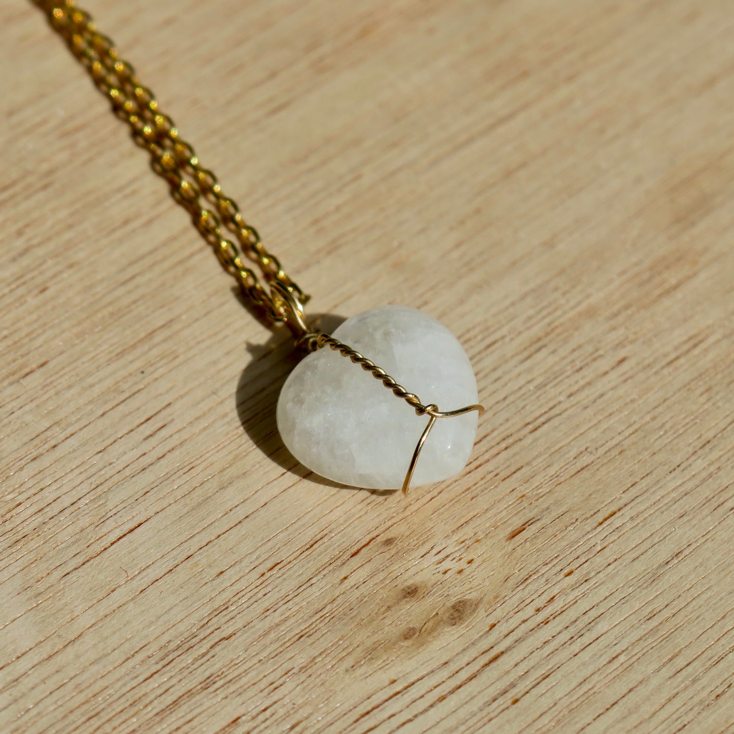 Moonstone Heart Pendant | 14k Gold-Fill