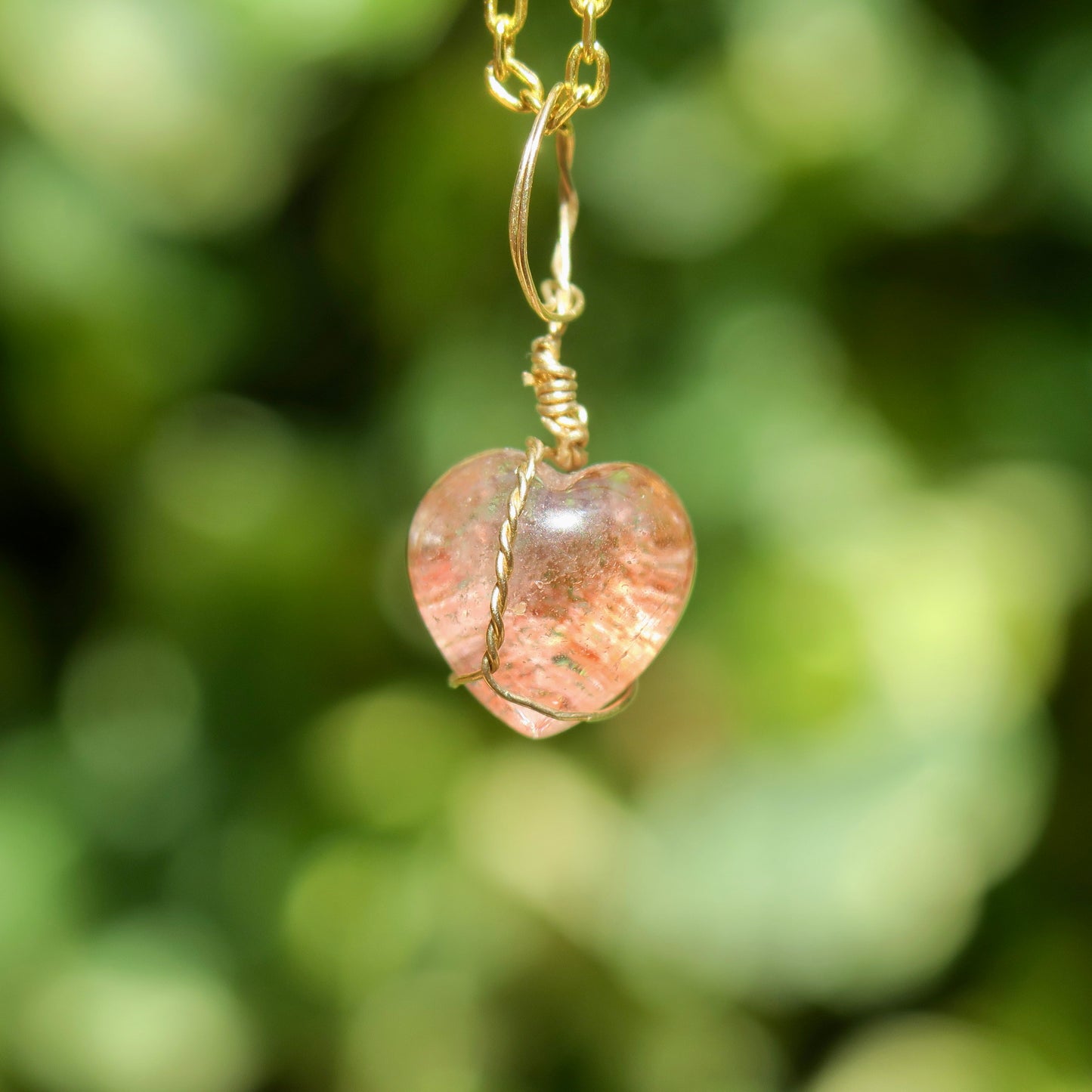 Lodolite Heart Pendant | 14k Gold-Fill