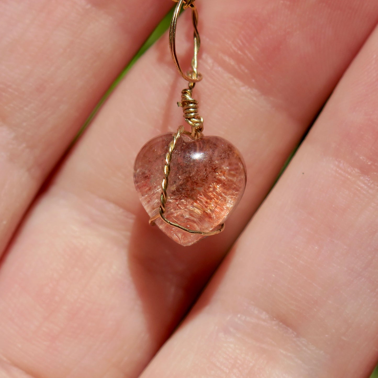 Lodolite Heart Pendant | 14k Gold-Fill