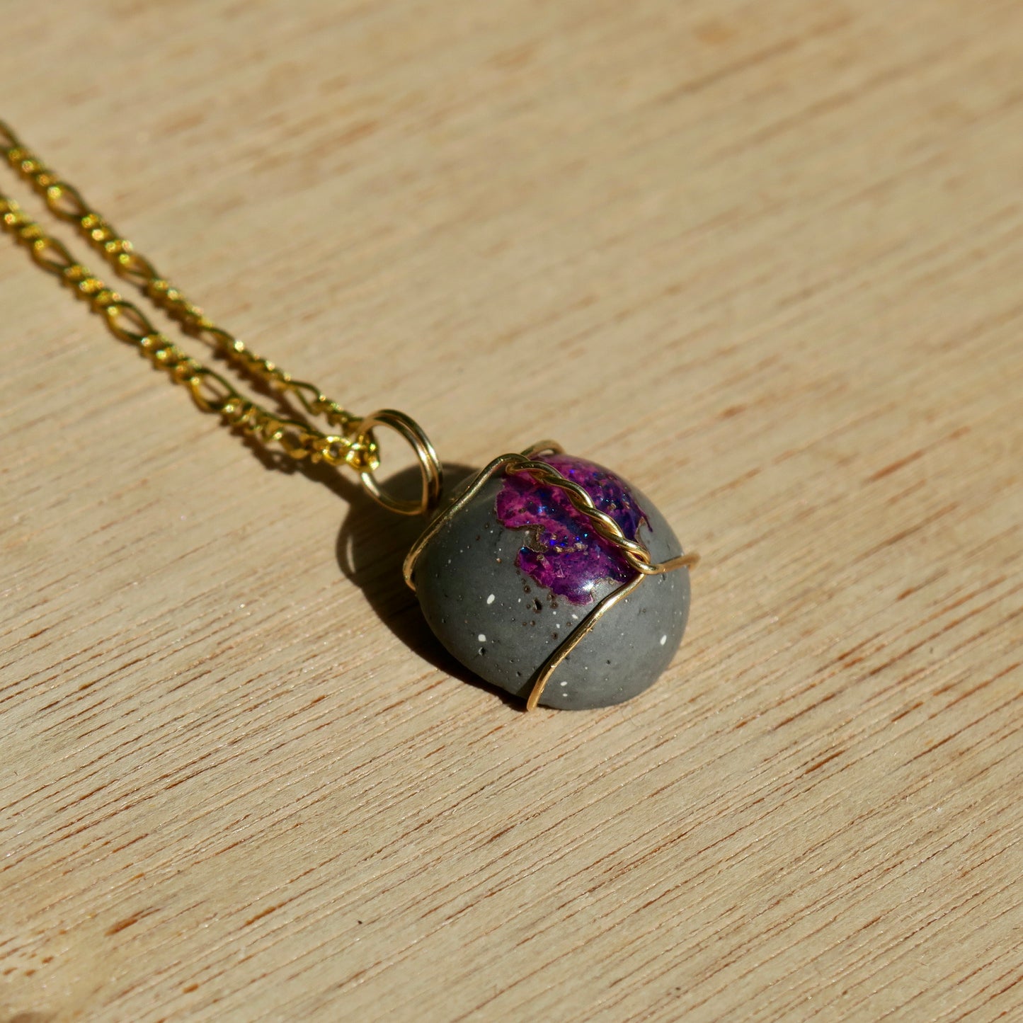 Mexican Cantera Fire Opal Pendant | 14k Gold-Fill Wire