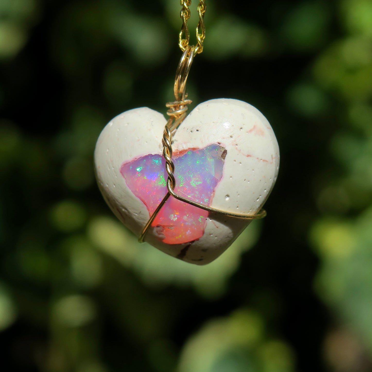 Cantera Opal Heart Pendant | 14k Gold-Fill