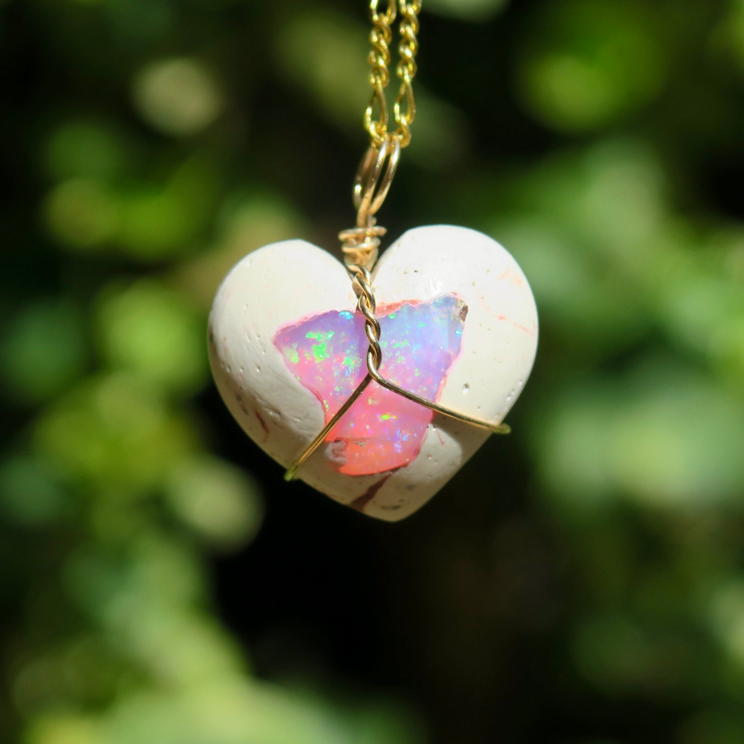 Cantera Opal Heart Pendant | 14k Gold-Fill