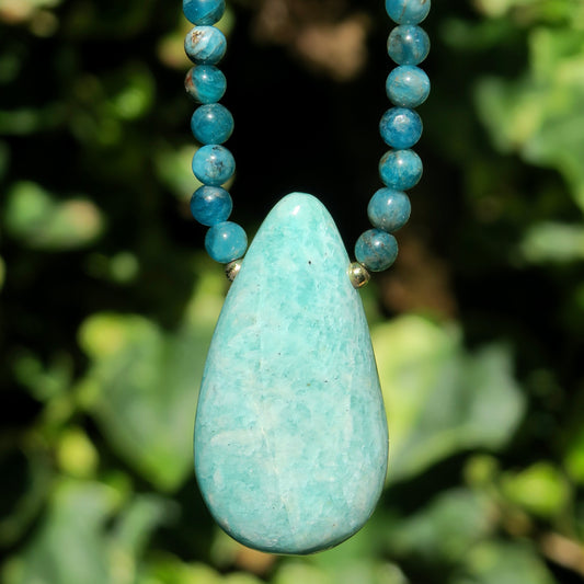 Amazonite & Apatite Necklace | 14k Gold-Fill