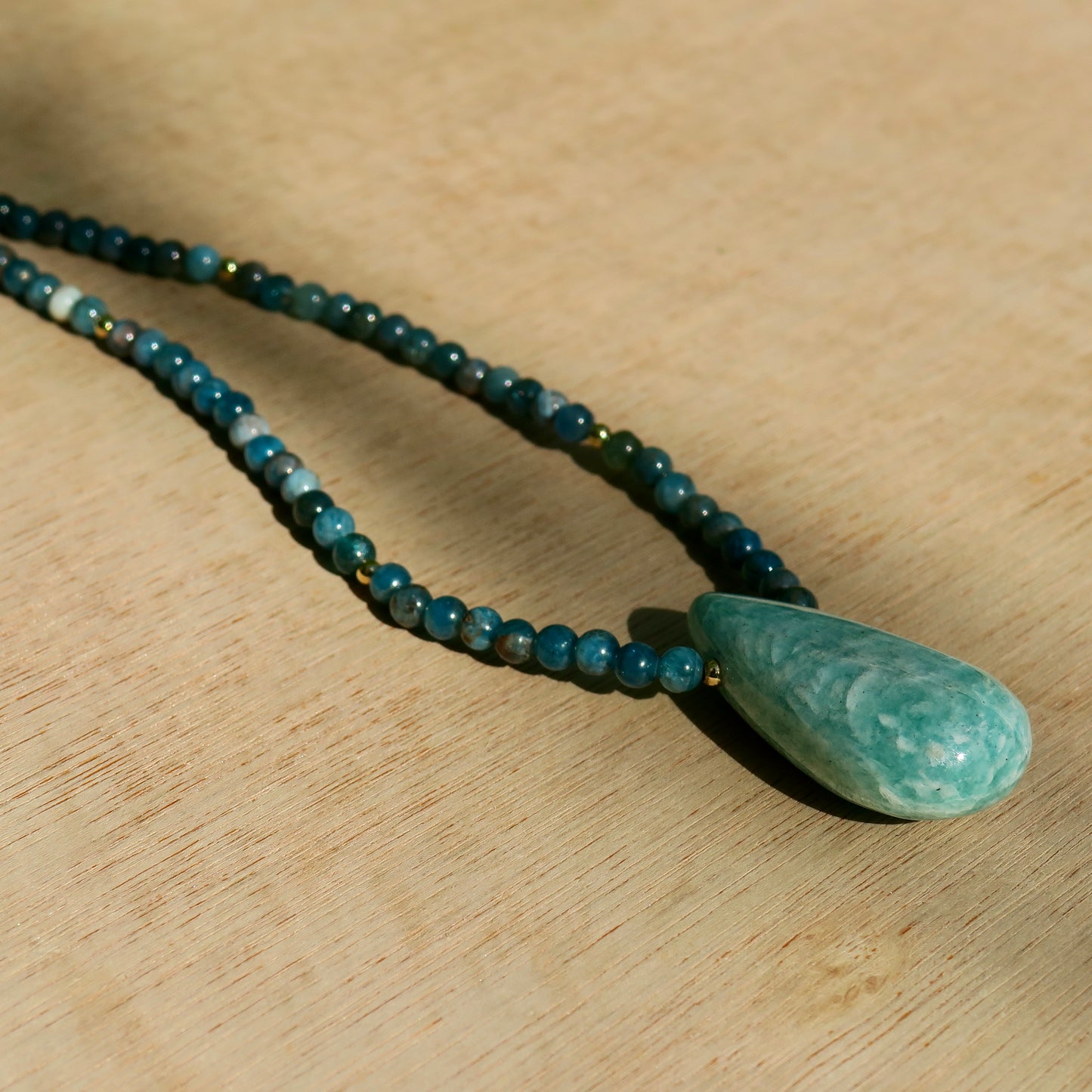 Amazonite & Apatite Necklace | 14k Gold-Fill