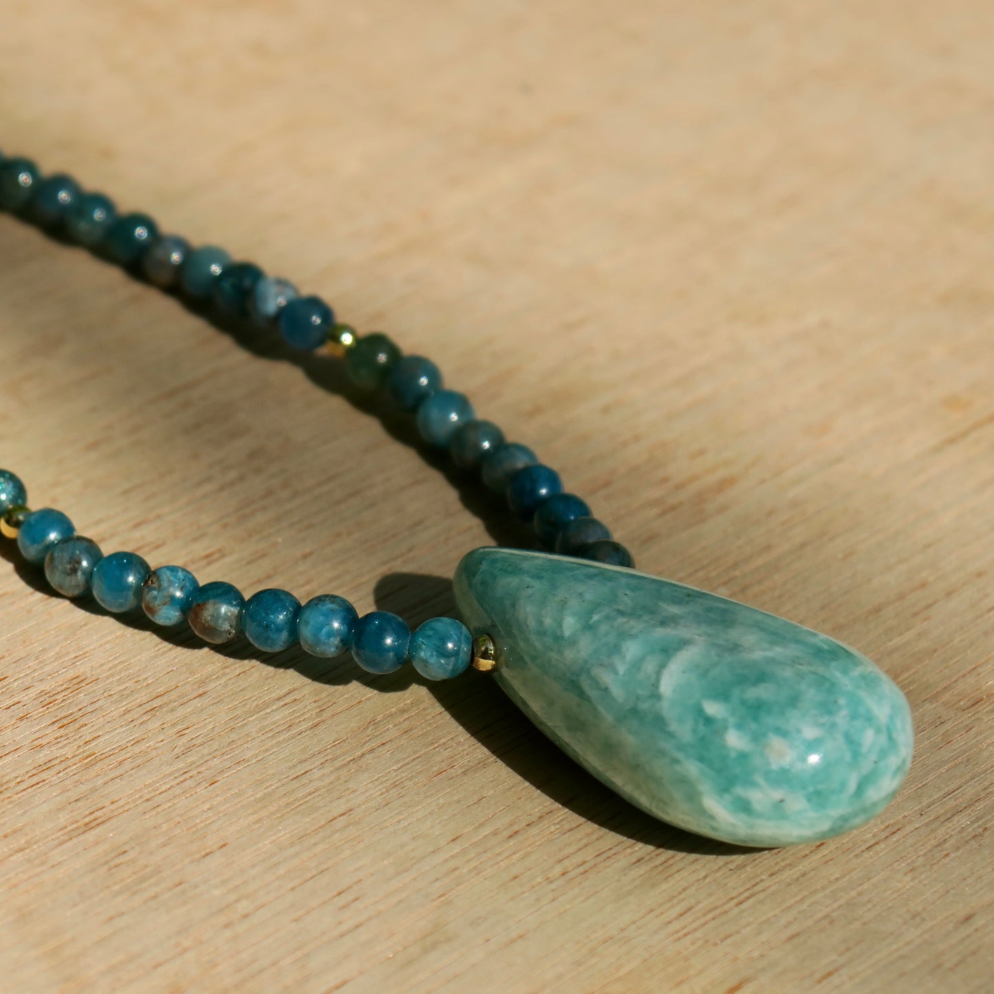 Amazonite & Apatite Necklace | 14k Gold-Fill