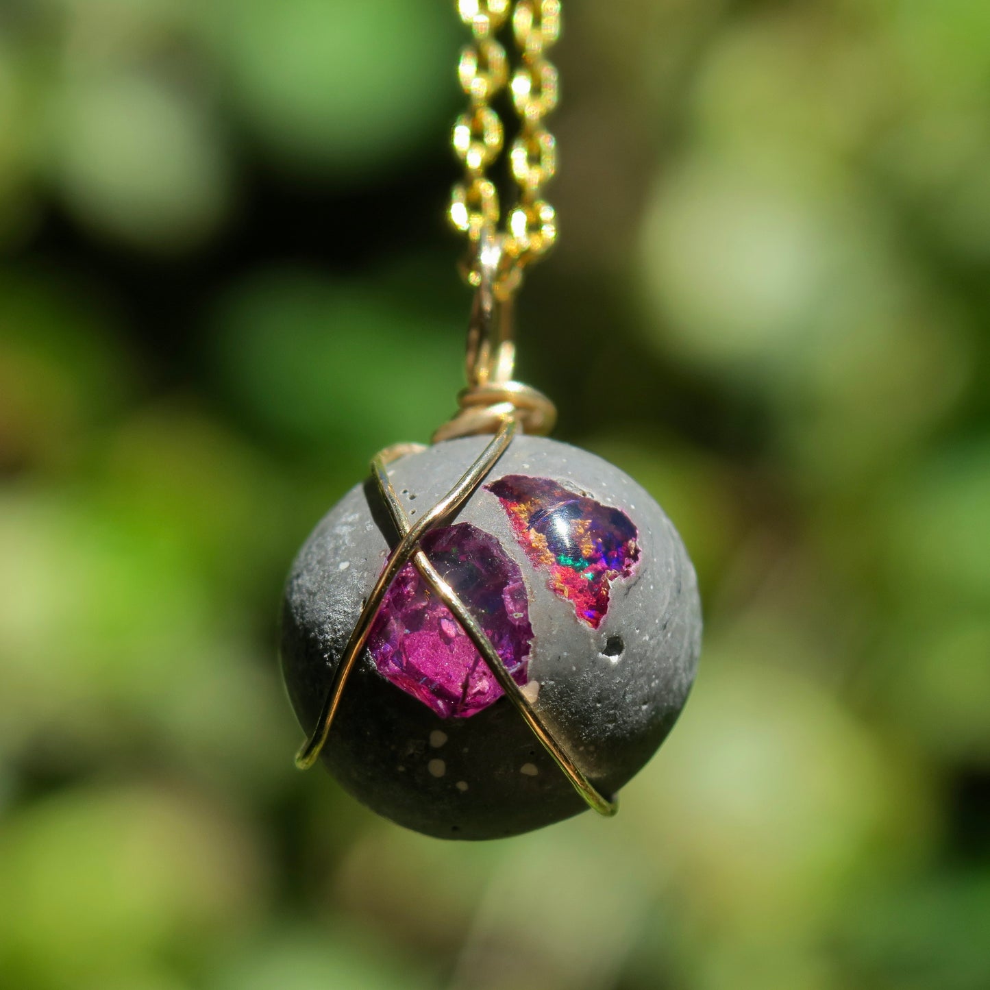 Mexican Cantera Opal Pendant | 14k Gold-Fill