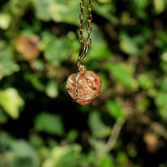 Lodolite Heart Pendant | 14k Gold-Fill