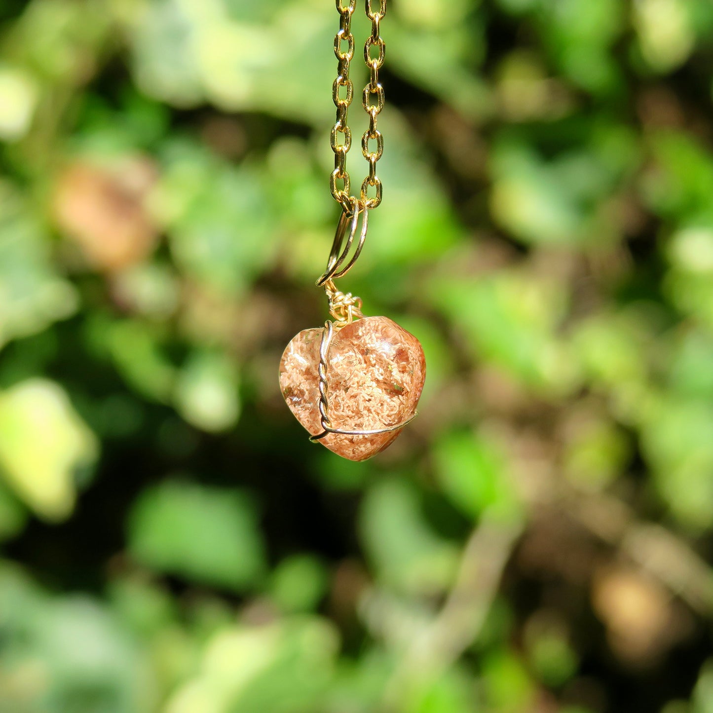 Lodolite Heart Pendant | 14k Gold-Fill