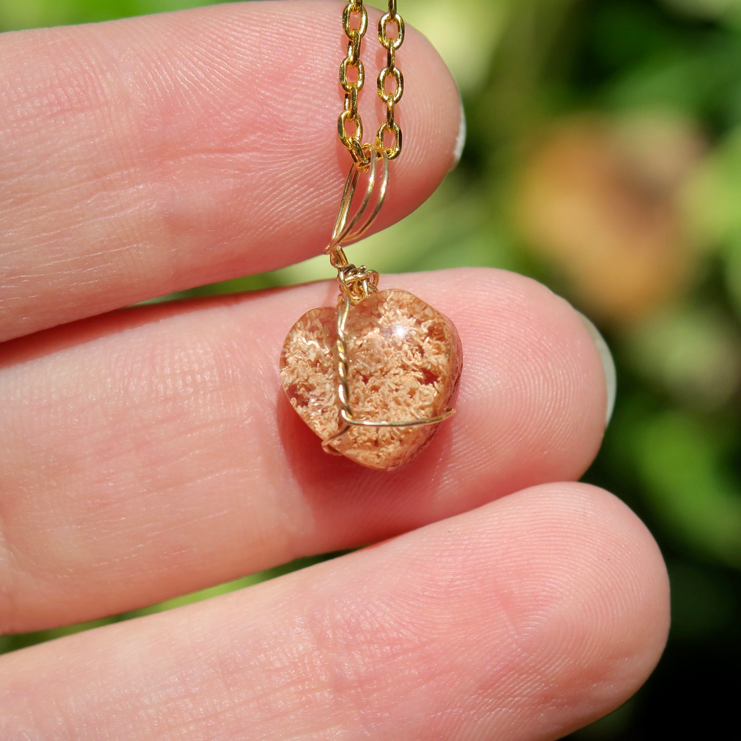 Lodolite Heart Pendant | 14k Gold-Fill
