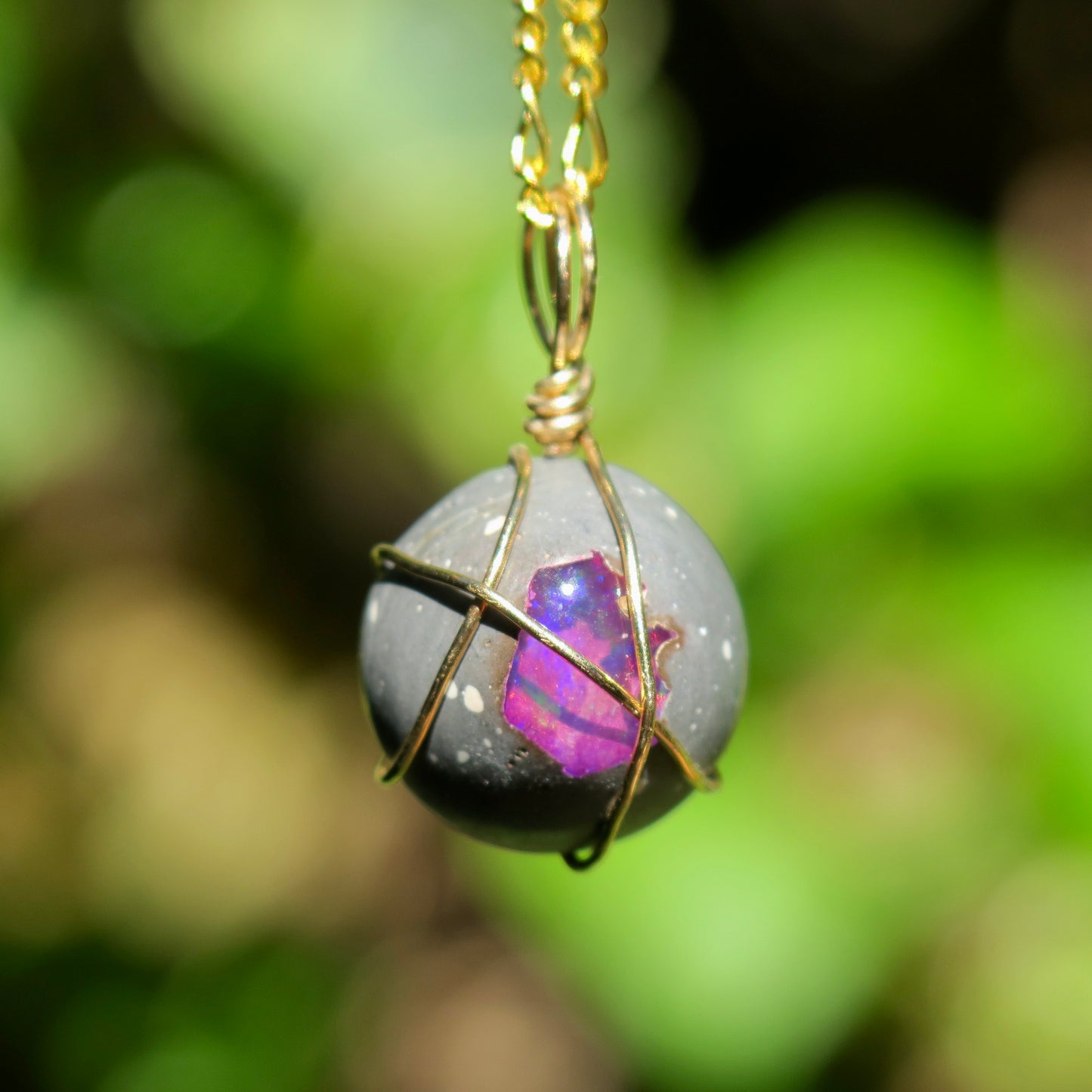 Mexican Cantera Opal Pendant | 14k Gold-Fill