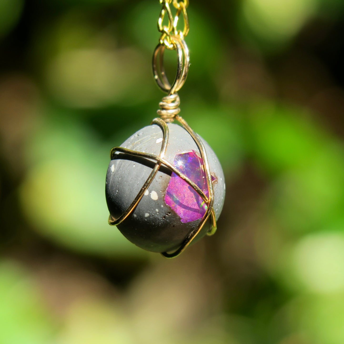 Mexican Cantera Opal Pendant | 14k Gold-Fill