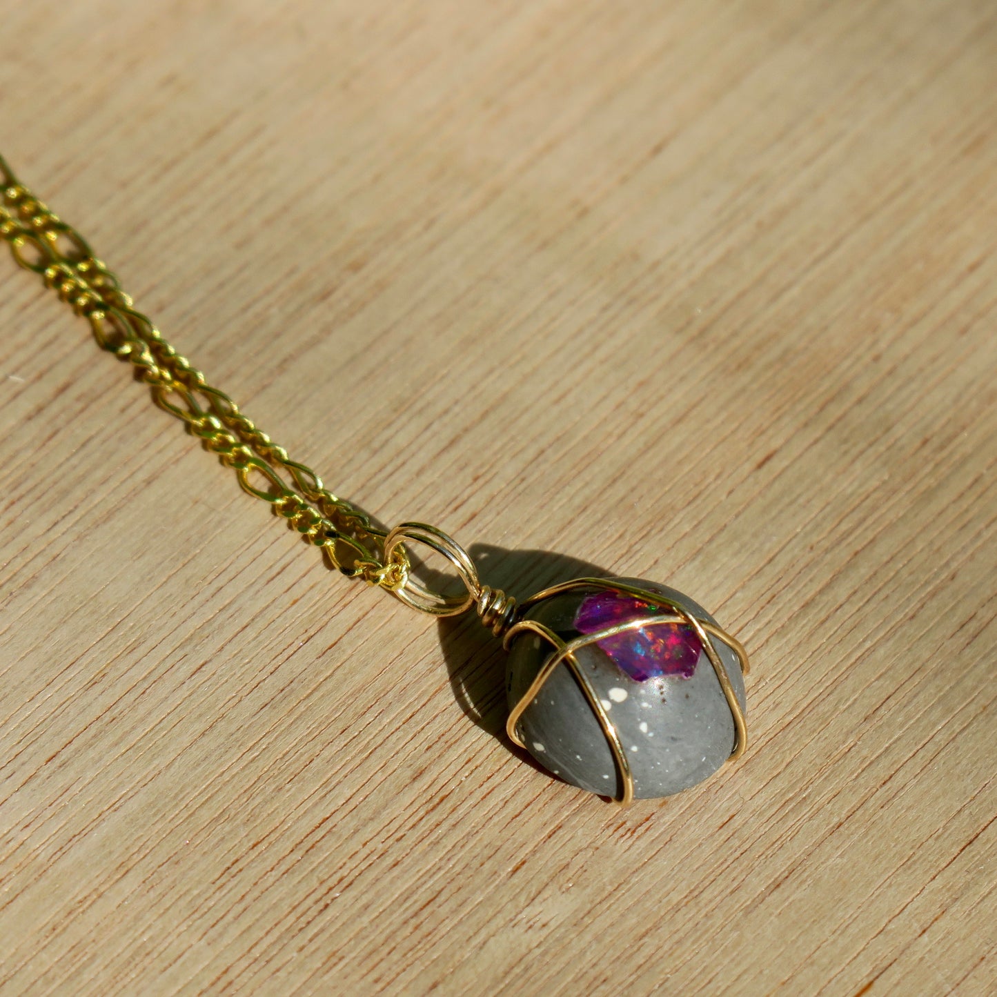 Mexican Cantera Opal Pendant | 14k Gold-Fill