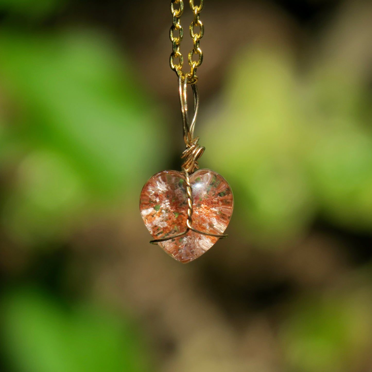 Lodolite Heart Pendant | 14k Gold-Fill
