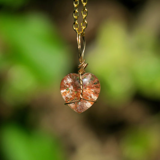 Lodolite Heart Pendant | 14k Gold-Fill