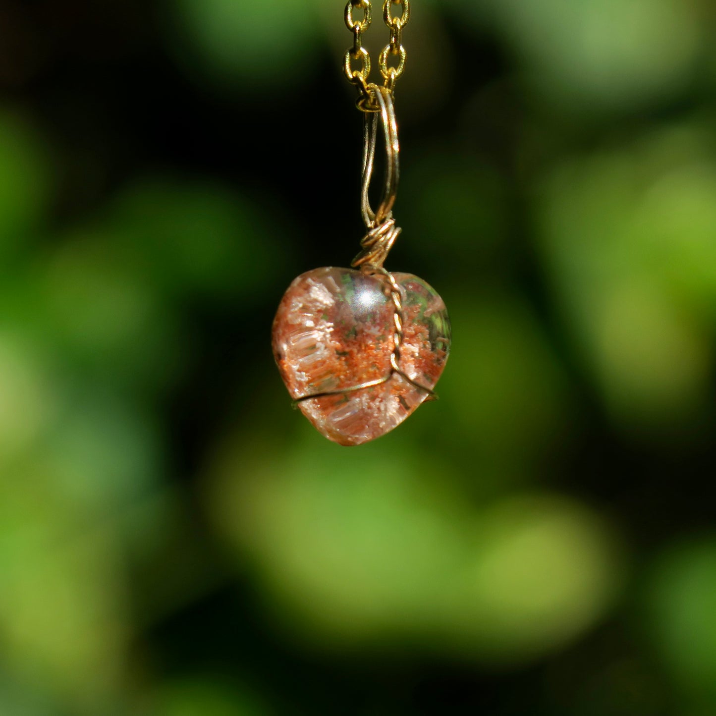 Lodolite Heart Pendant | 14k Gold-Fill