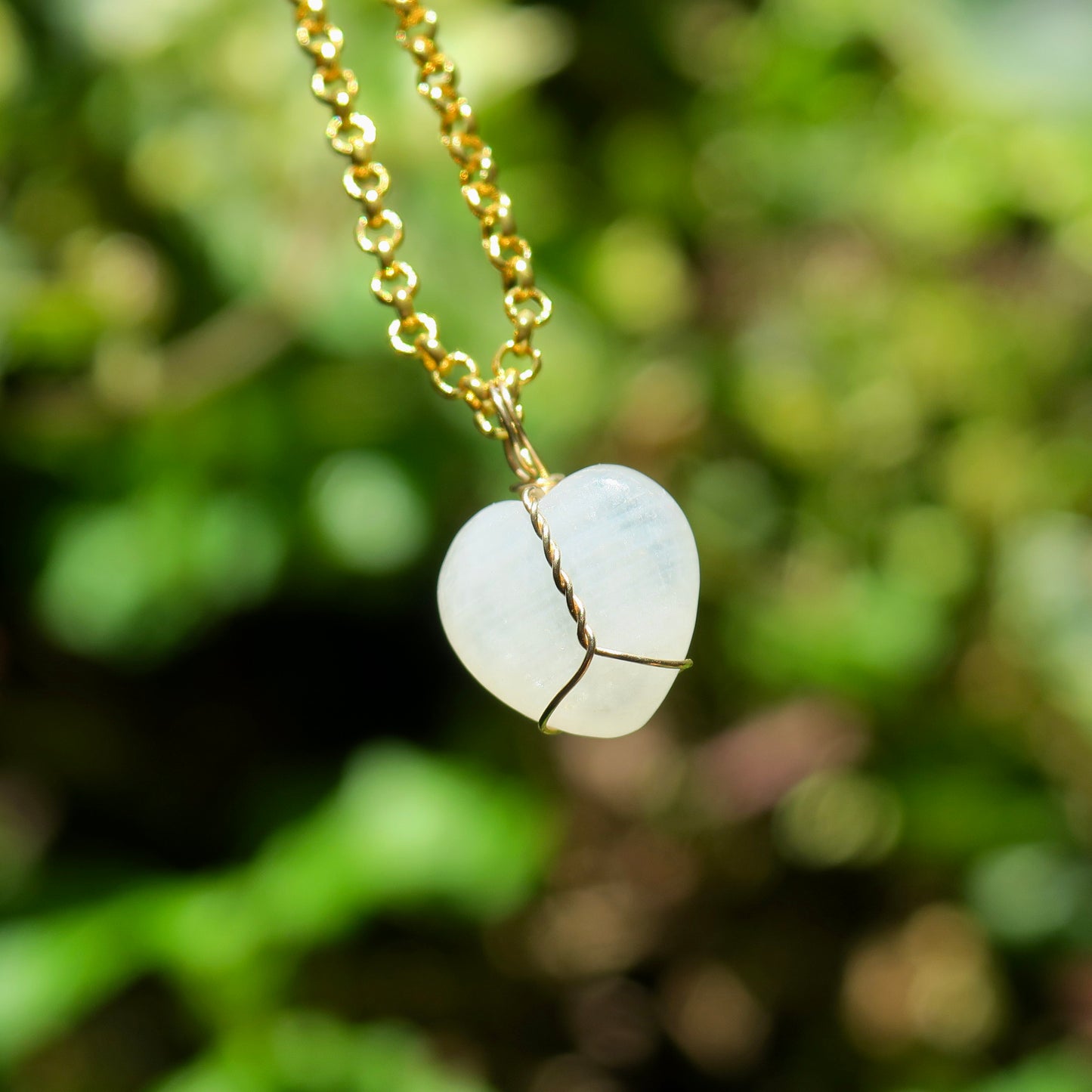 Moonstone Heart Pendant | 14k Gold-Fill