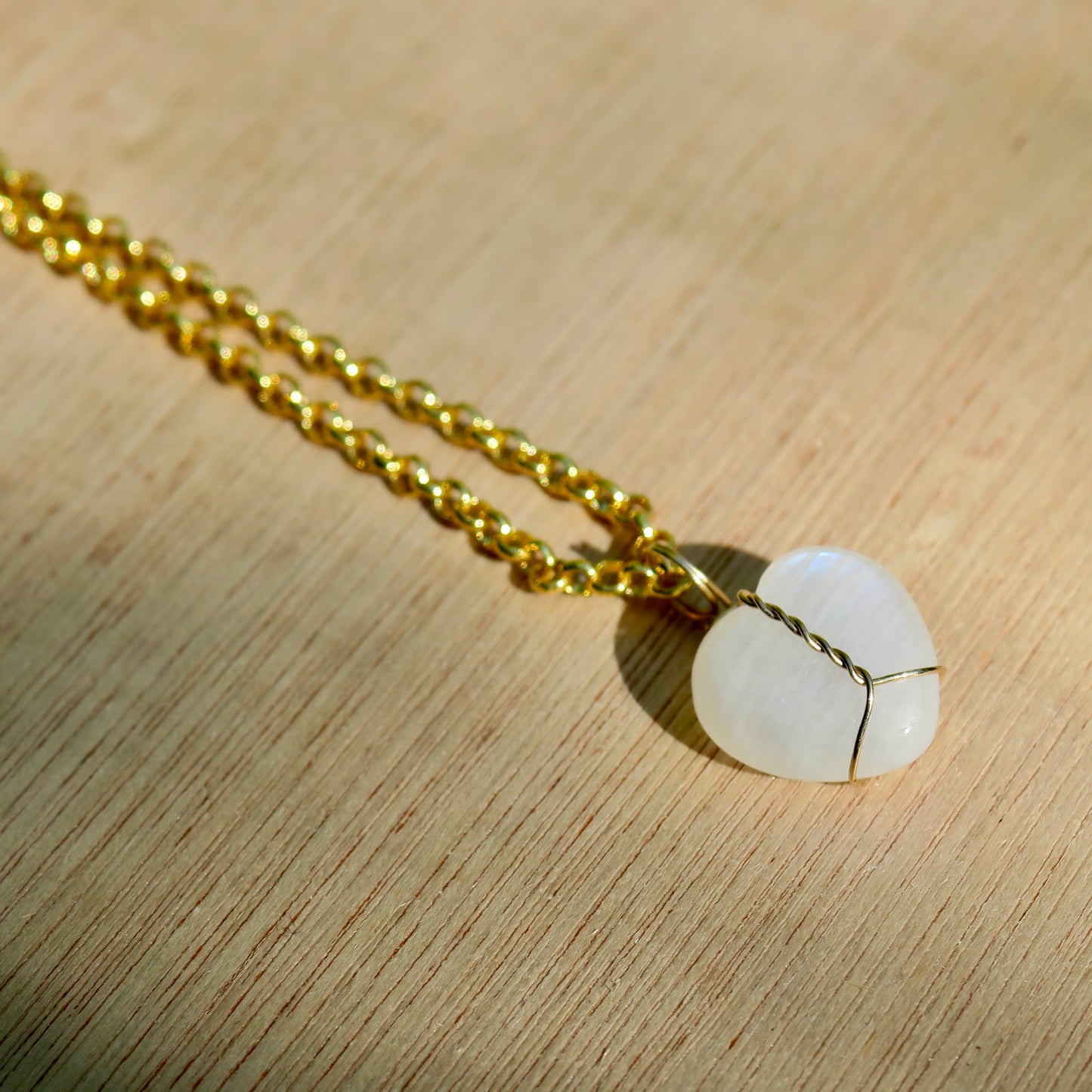 Moonstone Heart Pendant | 14k Gold-Fill