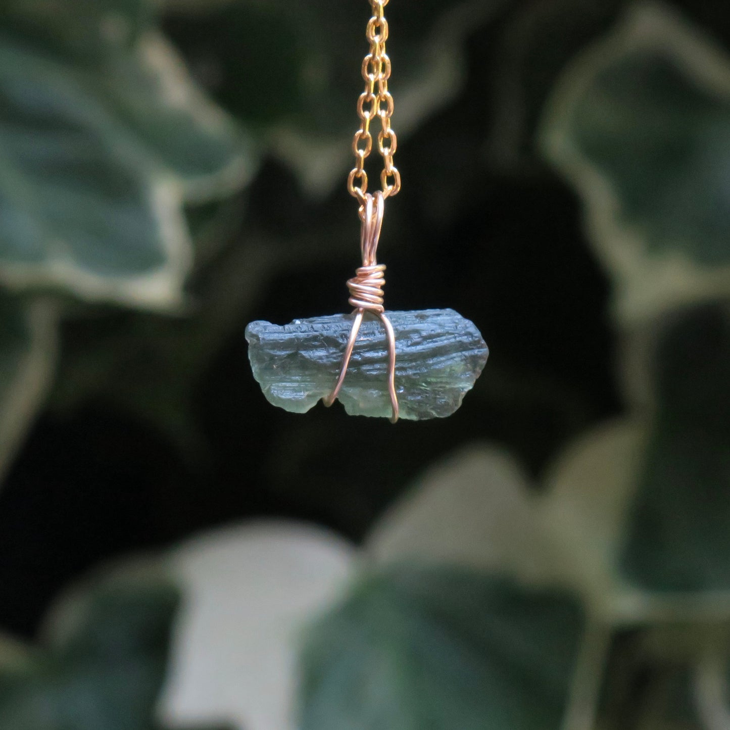 Moldavite Pendant | 14k Gold-Fill