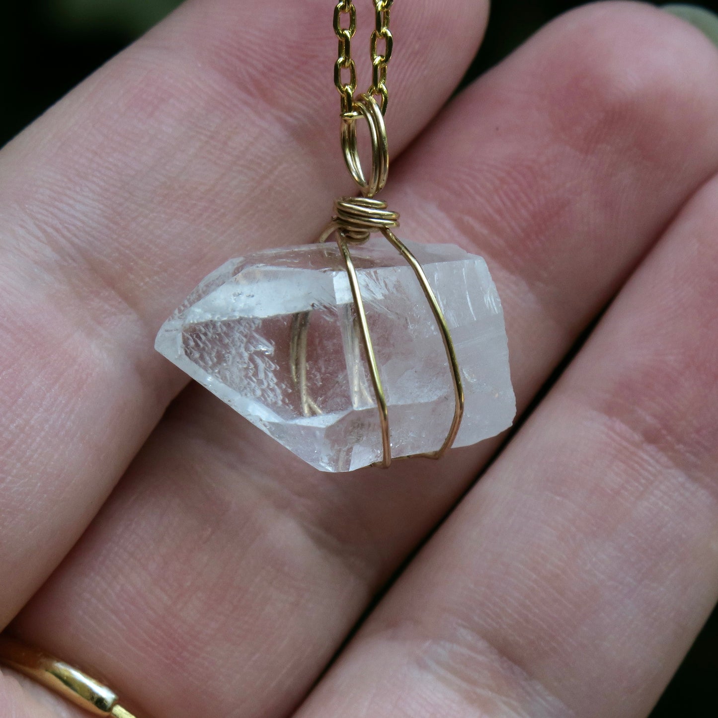 Clear Quartz Pendant | 14k Gold-Fill