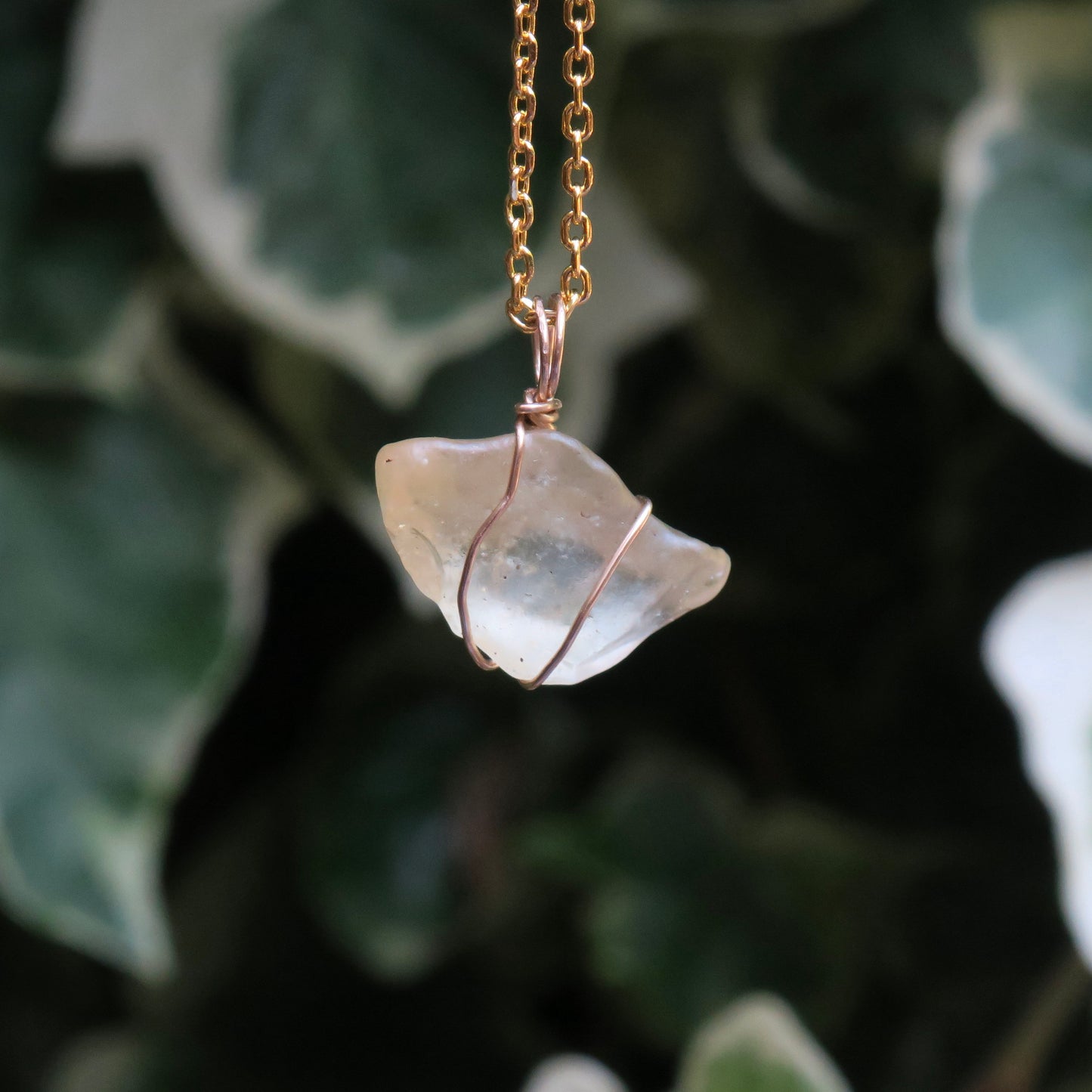 Libyan Desert Glass Pendant | 14k Gold-Fill