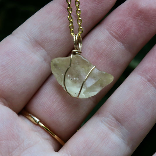 Libyan Desert Glass Pendant | 14k Gold-Fill