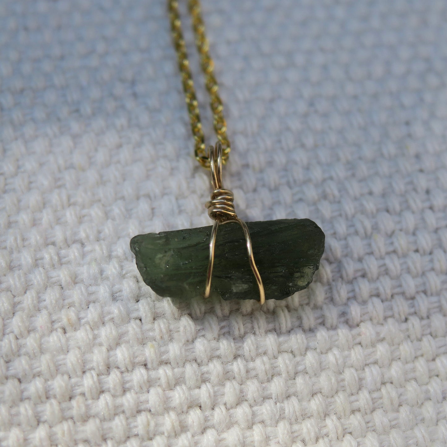 Moldavite Pendant | 14k Gold-Fill