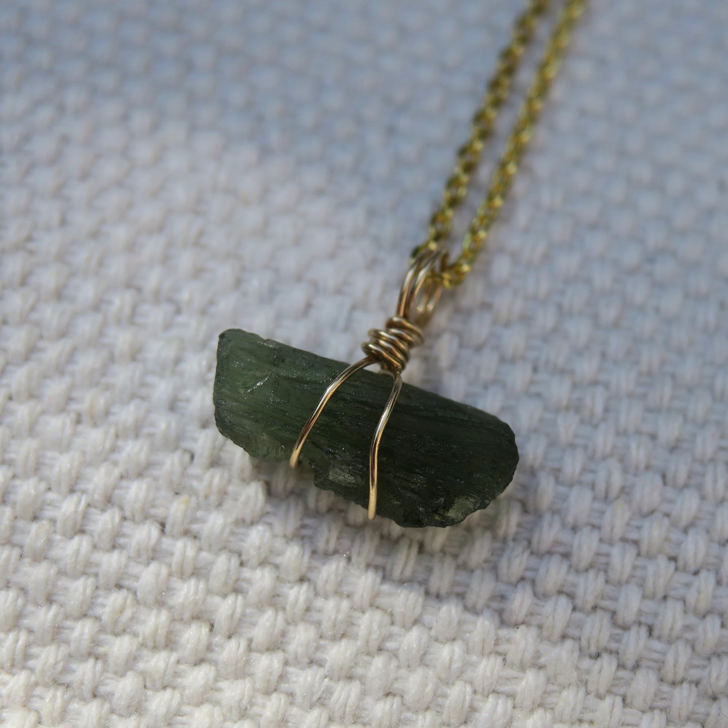 Moldavite Pendant | 14k Gold-Fill