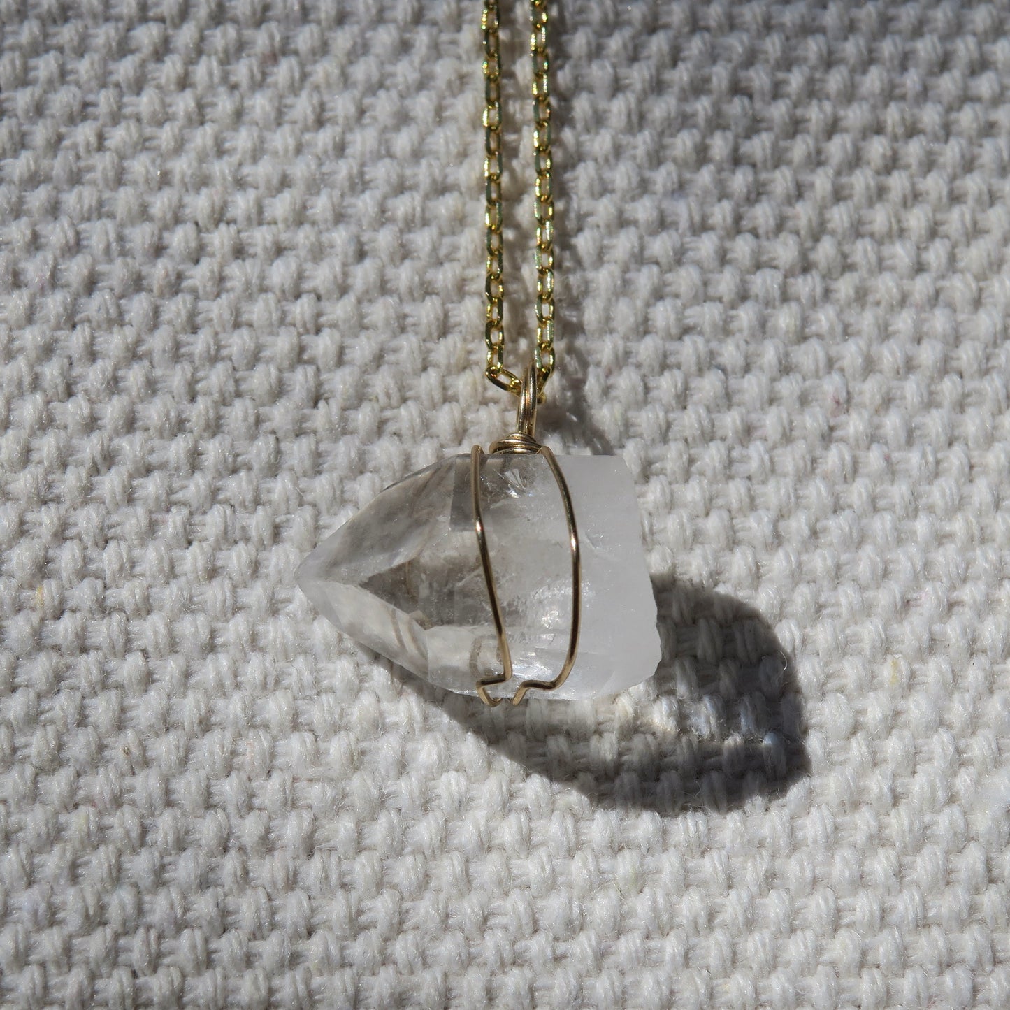 Clear Quartz Pendant | 14k Gold-Fill