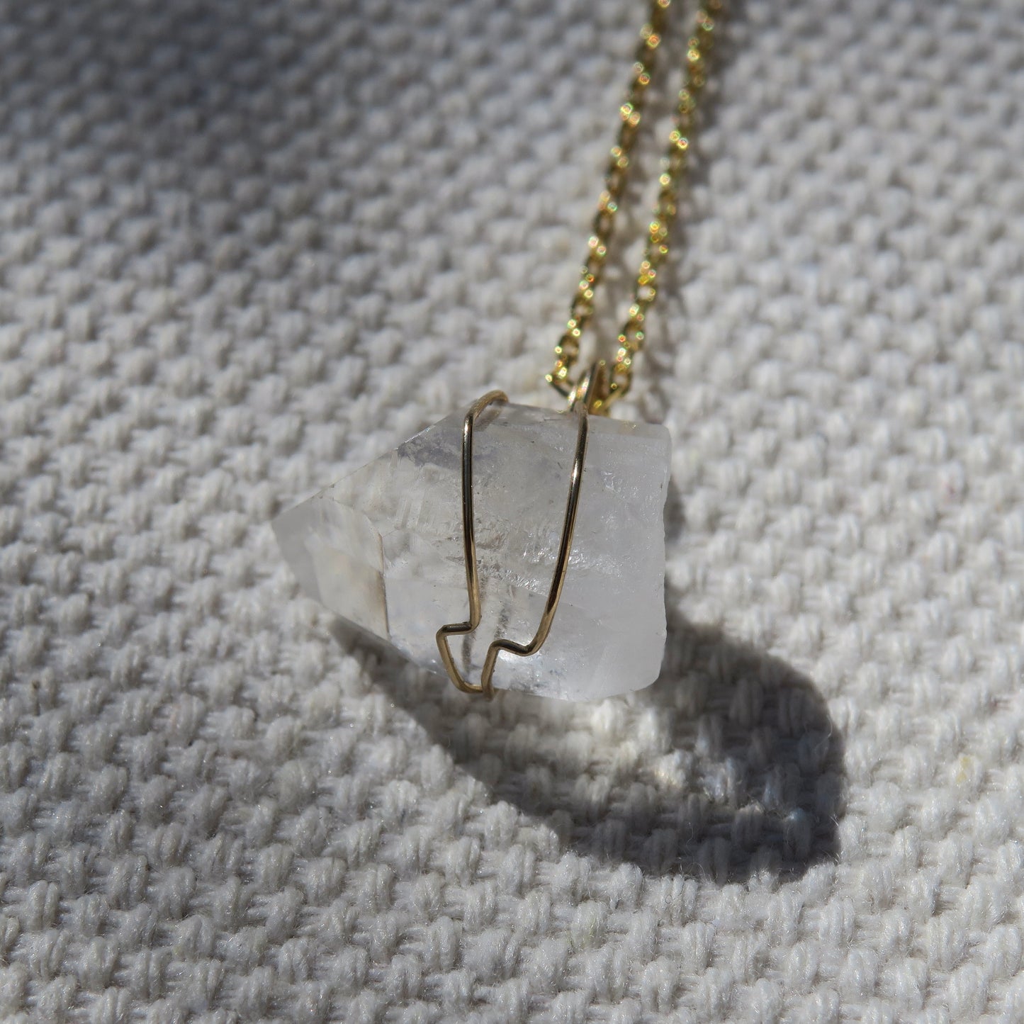 Clear Quartz Pendant | 14k Gold-Fill