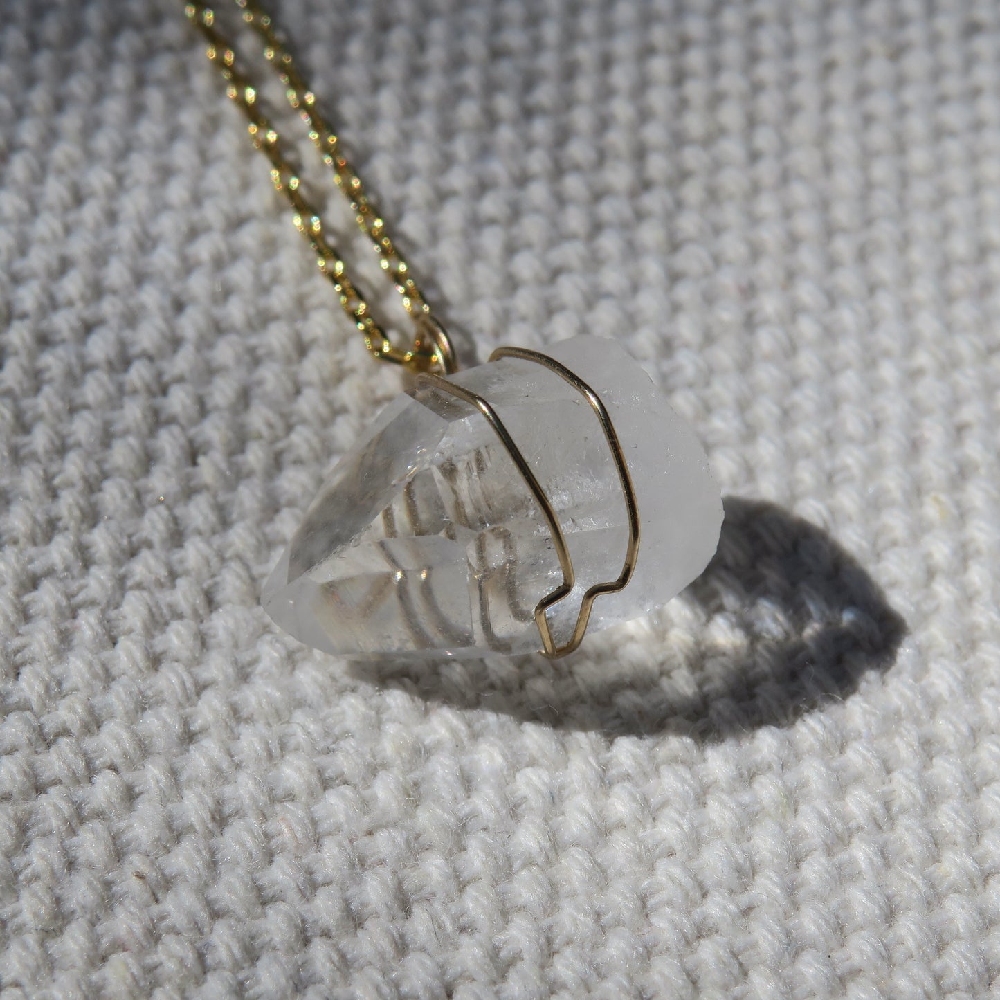 Clear Quartz Pendant | 14k Gold-Fill